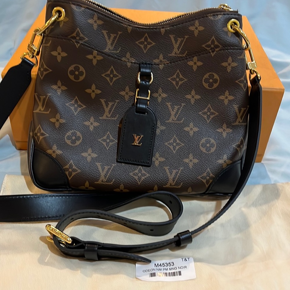 Louis vuittion black Odeon crossbody/handbag PM